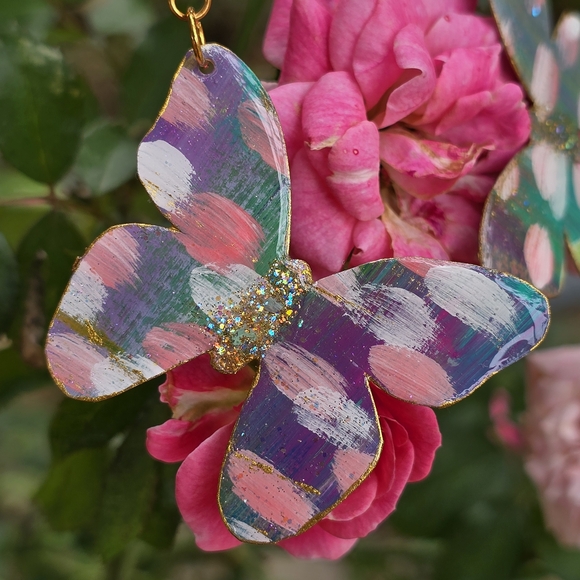 Hand Crafted Handmade Earrings Boho Colorful Lightweight Casual- E006 - Picture 3 of 7